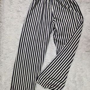 Stylish Striped Satin Pants